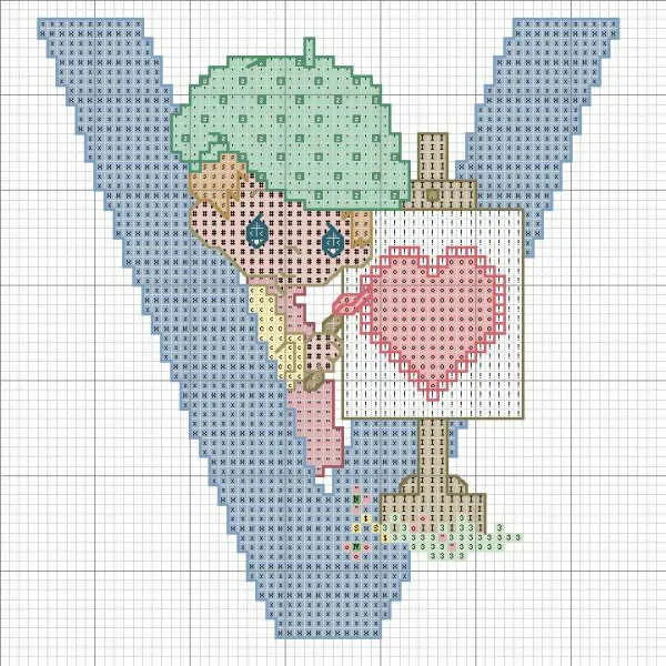 Angelitos en punto de cruz de los preciosos momentos - Imagui Angelitos en punto de cruz de los preciosos momentos - Imagui