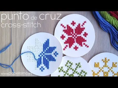 Cómo hacer punto de cruz para principiantes - YouTube Cómo hacer punto de cruz para principiantes - YouTube