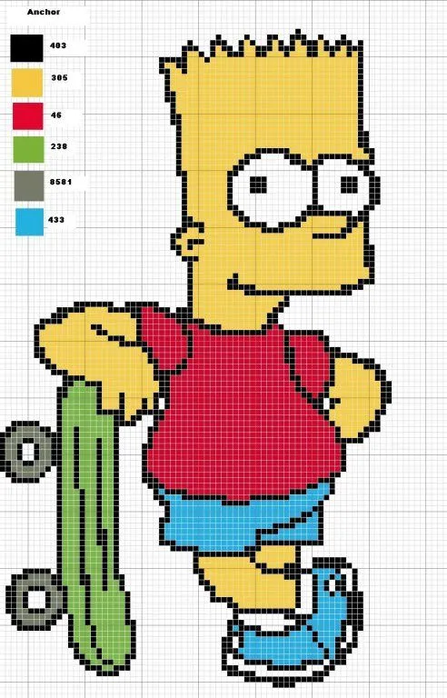 Punto de cruz Simpson - Imagui