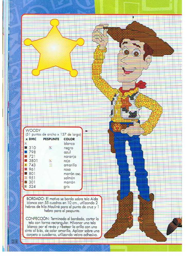 Punto de cruz Toy Story patrones gratis | Punto de cruz Punto de cruz Toy Story patrones gratis | Punto de cruz