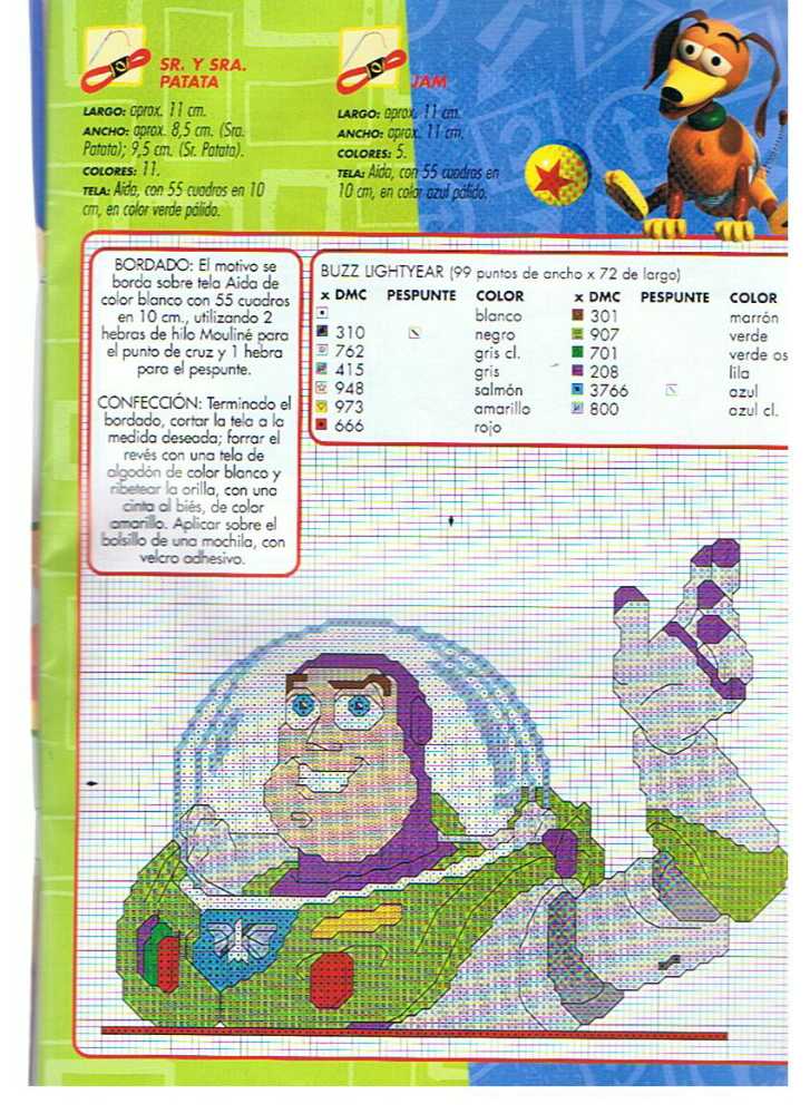 Punto de cruz Toy Story patrones gratis | Punto de cruz