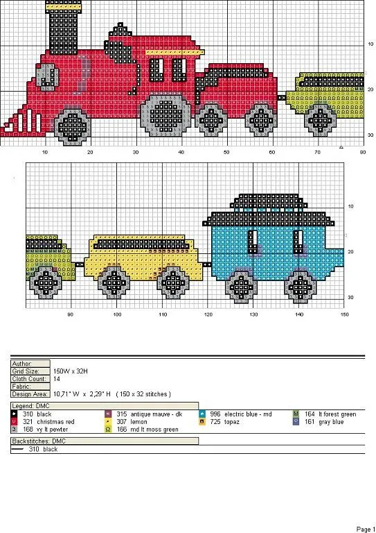 punto cruz tren (2) | Aprender manualidades es facilisimo.com