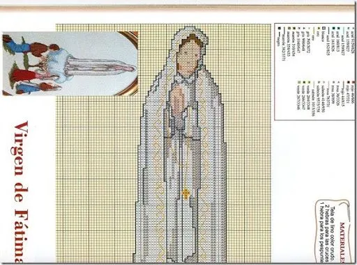 Gratis Punto de cruz: virgen maria