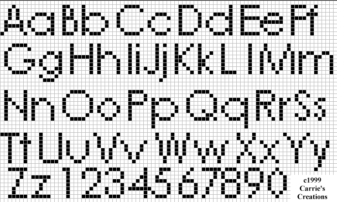 Punto de cruz numeros y letras - Imagui