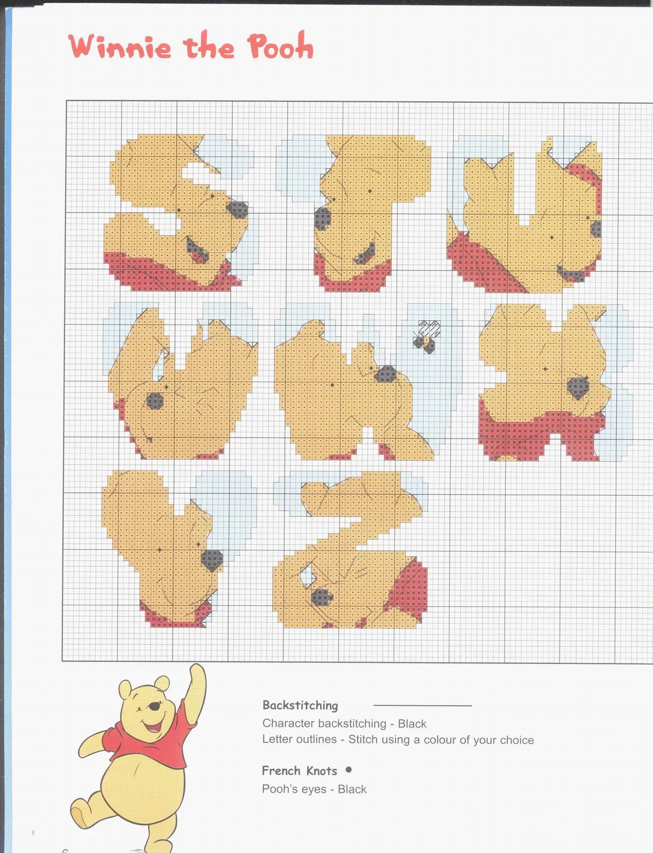 punto-de-cruz-gratis - winnie the pooh