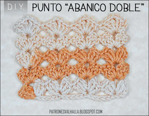 COMO HACER PUNTO FANTASÍA ABANICO DOBLE A CROCHET CON VIDEO ...