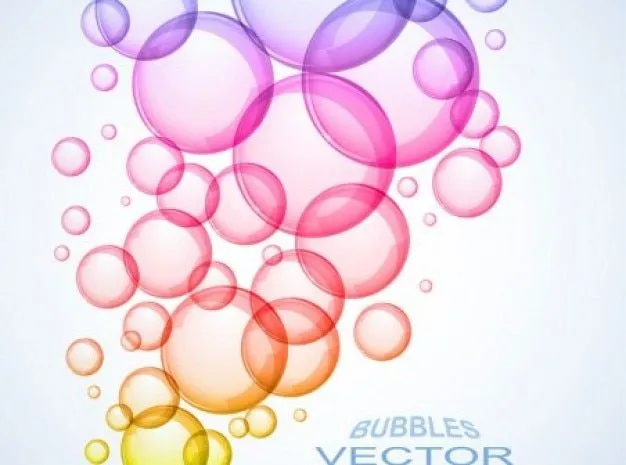 Resumen burbujas de colores fondo conjunto de vectores | Descargar ...