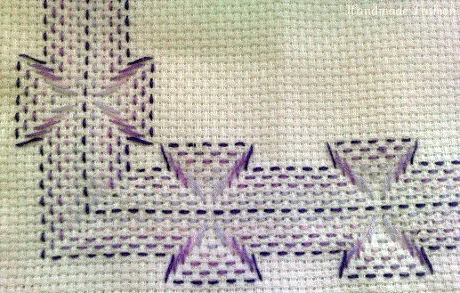 Punto llama bordado - Imagui