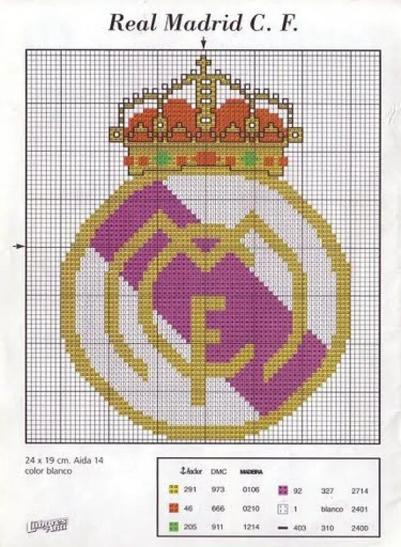escudo punto de cruz | Aprender manualidades es facilisimo.com
