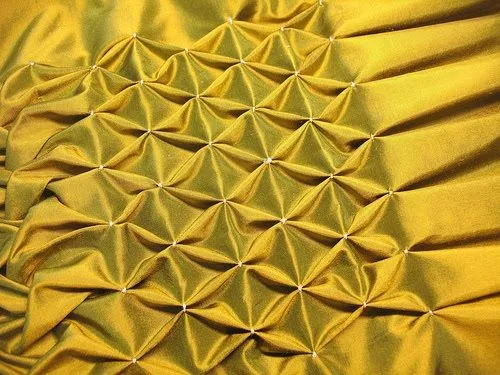 Punto nido de abeja en tela - Imagui