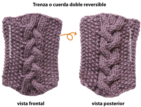Trenzas, ochos o cuerdas tejidos en dos agujas o palillos on ... Trenzas, ochos o cuerdas tejidos en dos agujas o palillos on ...