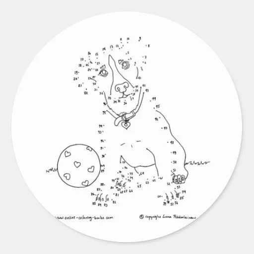 Punto para puntear Jack Russell Pegatina Redonda | Zazzle