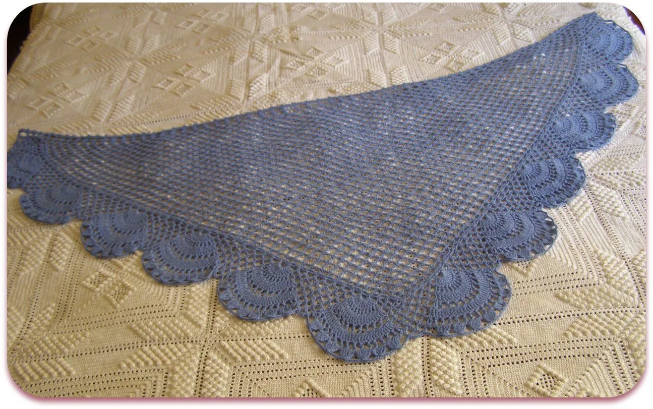 A punto de red: Otro chal a crochet, fácil y rápido A punto de red: Otro chal a crochet, fácil y rápido