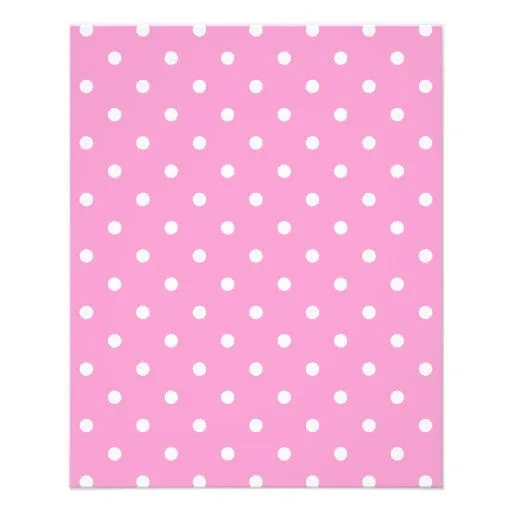 Puntos blancos, modelo de lunares rosado folleto 11,4 x 14,2 cm ... Puntos blancos, modelo de lunares rosado folleto 11,4 x 14,2 cm ...