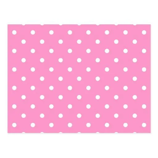 Puntos blancos, modelo de lunares rosado postal | Zazzle Puntos blancos, modelo de lunares rosado postal | Zazzle
