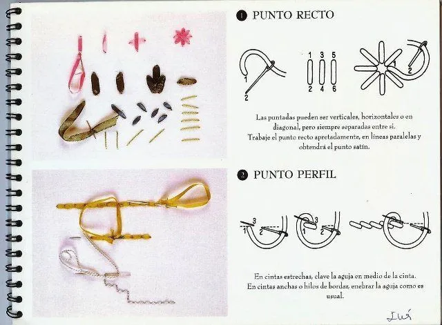 Puntos de bordados en cintas - Imagui
