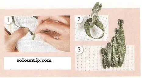 Puntos para bordar con cintas ~ Solountip.com Puntos para bordar con cintas ~ Solountip.com