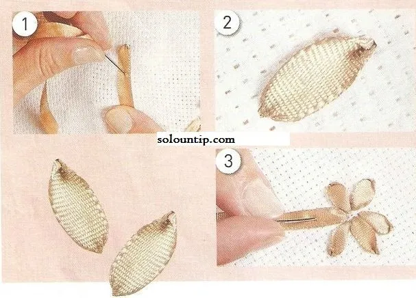 Puntos para bordar con cintas ~ Solountip.com Puntos para bordar con cintas ~ Solountip.com