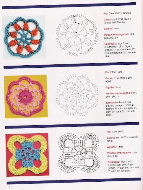 SOLO PUNTOS: crochet, circulos, cuadrados