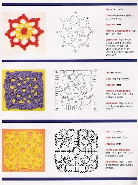 SOLO PUNTOS: crochet, circulos, cuadrados