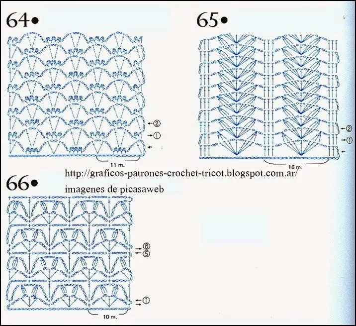 Puntos a crochet y sus diagramas - Imagui