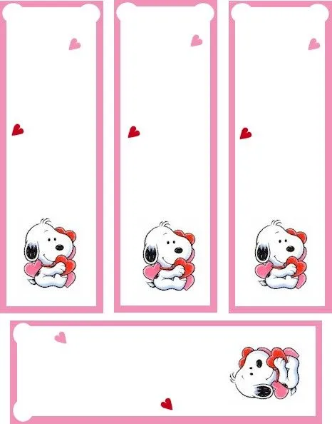 PUNTOS DE LIBRO SAN VALENTIN PARA NIÑOS DE SNOPPY : COSAS PARA NIÑOS PUNTOS DE LIBRO SAN VALENTIN PARA NIÑOS DE SNOPPY : COSAS PARA NIÑOS