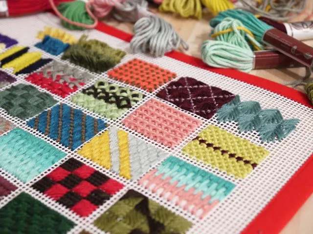 Puntos en rejilla para tapices o alfombras de trapillo | El blog ... Puntos en rejilla para tapices o alfombras de trapillo | El blog ...