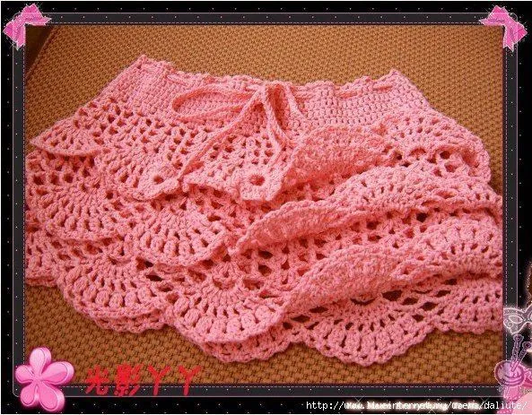 Puntos y Retazos: pollera crochet