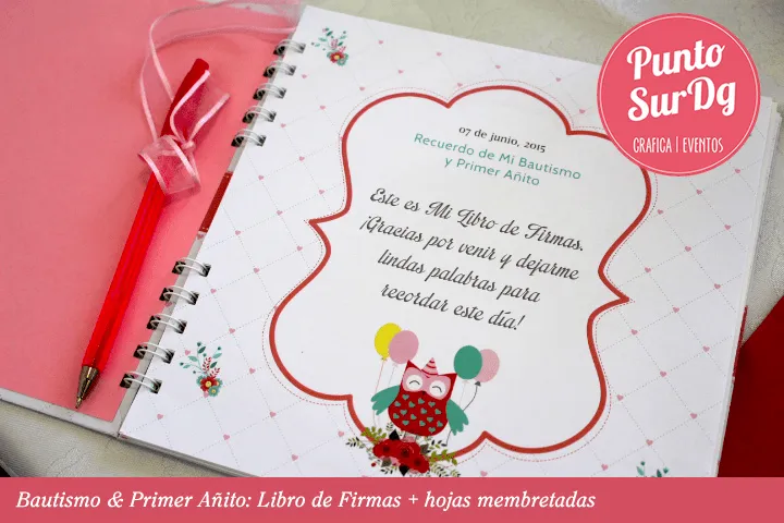 PuntoSur | Gráfica para Eventos: Bautismo & Primer Añito: Libro de ...