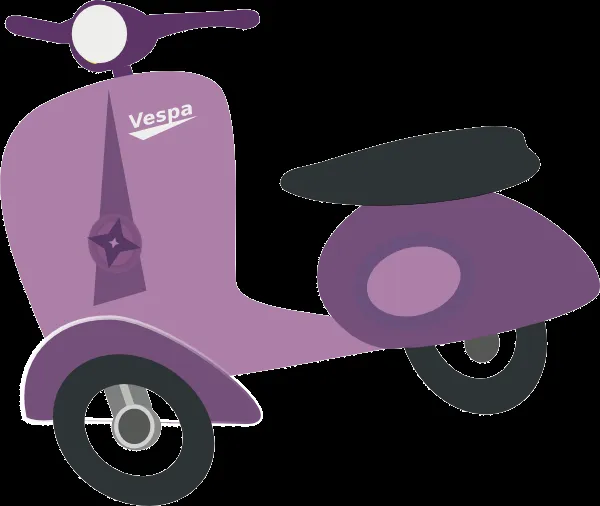 Purple Vespa Clip Art at Clker.com - vector clip art online ...