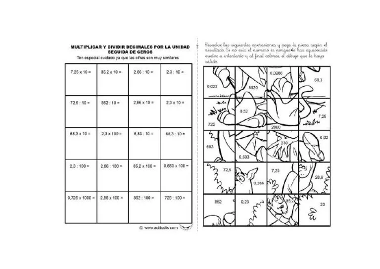 Puzzle Divisiones | PDF