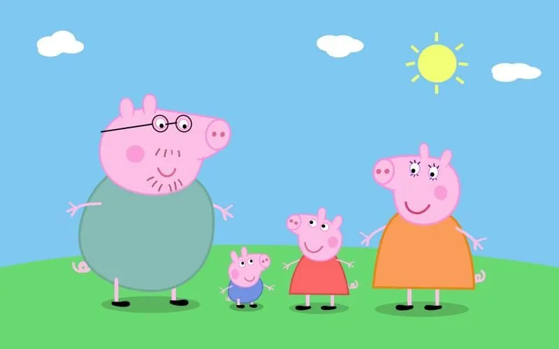 Puzzle de pepa y su familia , rompecabezas de