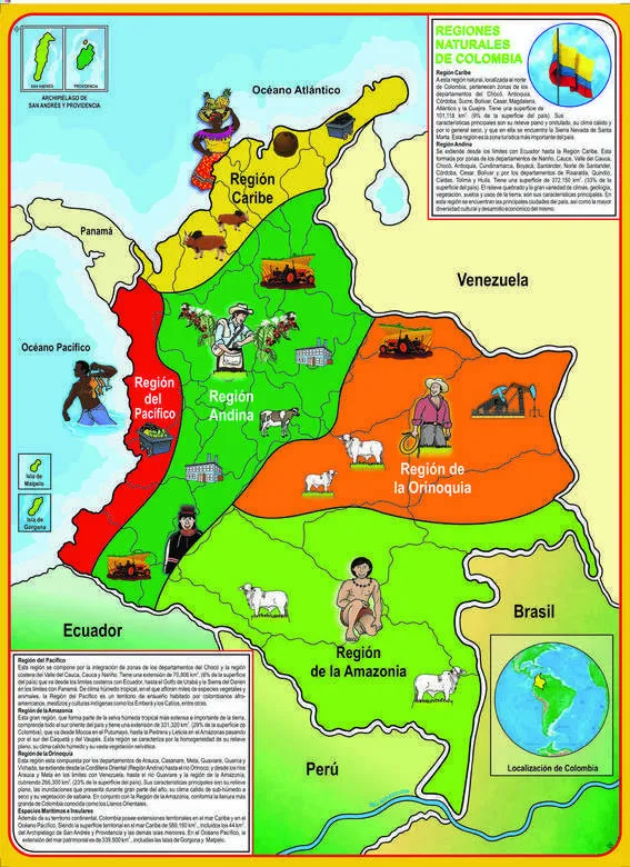 Puzzle Regiones Naturales de Colombia - rompecabezas gratis online.  Rompecabezas, juegos de romp… | Mapa de colombia, Enseñanza de la  geografía, Cultura de colombia
