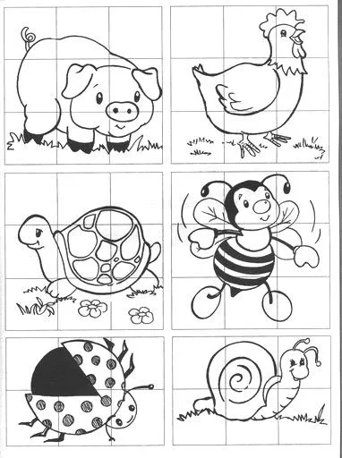 PUZZLES PARA RECORTAR Y JUGAR PARA NIÑOS
