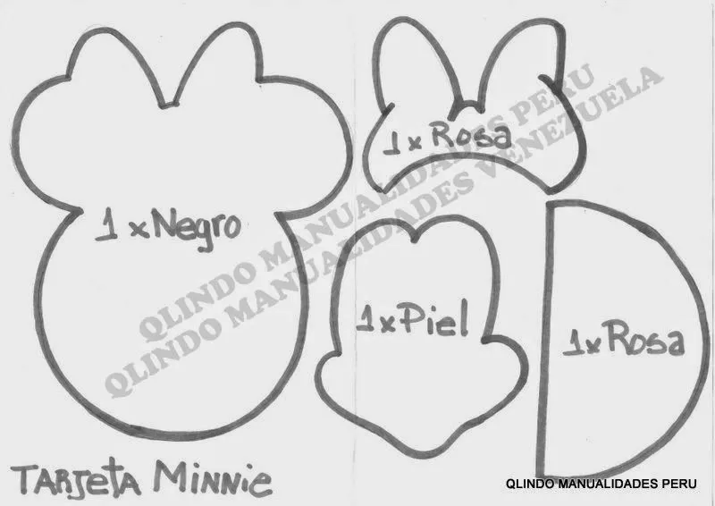 Q'LINDO Manualidades: Tarjeta de Minnie y Mickey Mouse Q'LINDO Manualidades: Tarjeta de Minnie y Mickey Mouse