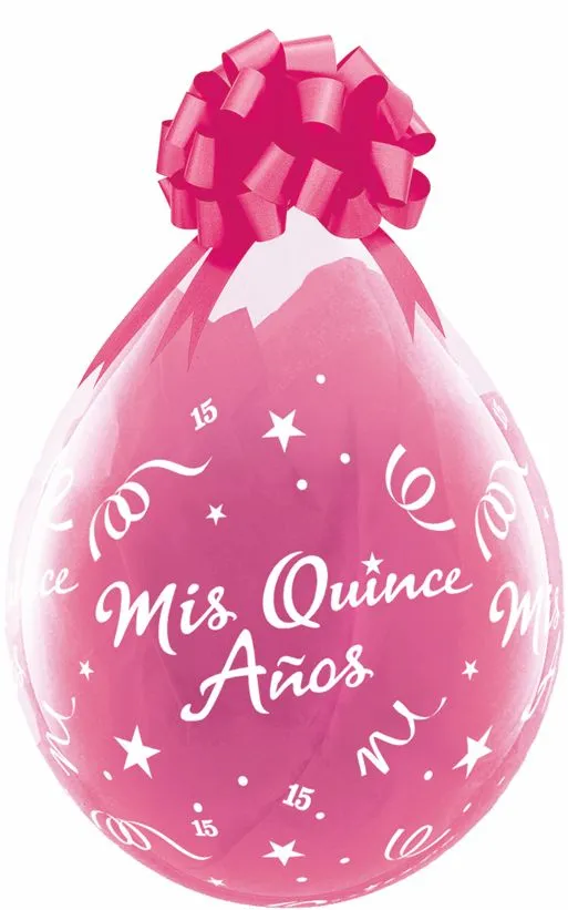 Qualatex 18 inch Clear Stuffing Balloon Mis Quince Anos Estrellas ... Qualatex 18 inch Clear Stuffing Balloon Mis Quince Anos Estrellas ...