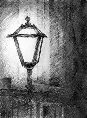 quedado la luz tenue de un viejo farol para iluminar las hojas donde ... quedado la luz tenue de un viejo farol para iluminar las hojas donde ...