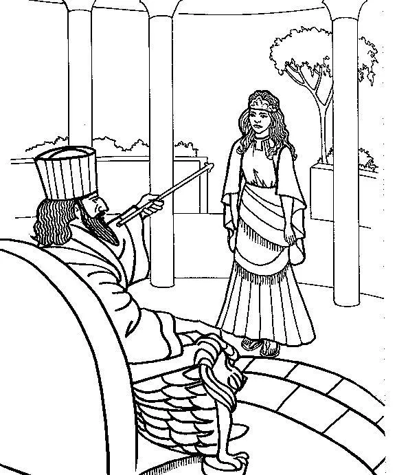 Queen Esther Coloring Page | Bible | Pinterest Queen Esther Coloring Page | Bible | Pinterest