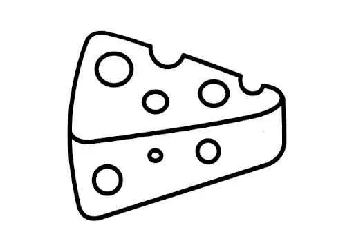 Pedazo de queso para colorear - Imagui