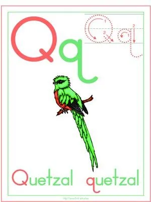 El quetzal para colorear - Imagui