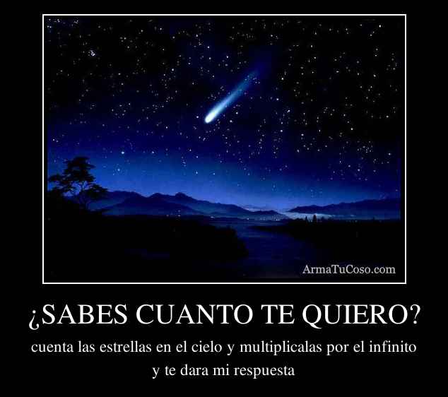 SABES CUANTO TE QUIERO?