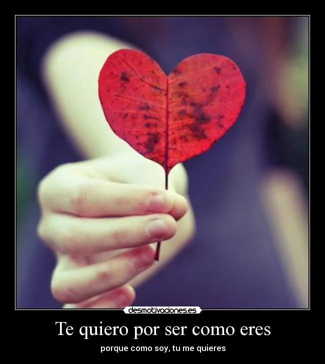Te quiero por ser como eres | Desmotivaciones