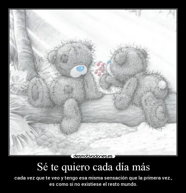 Sé te quiero cada día más | Desmotivaciones Sé te quiero cada día más | Desmotivaciones