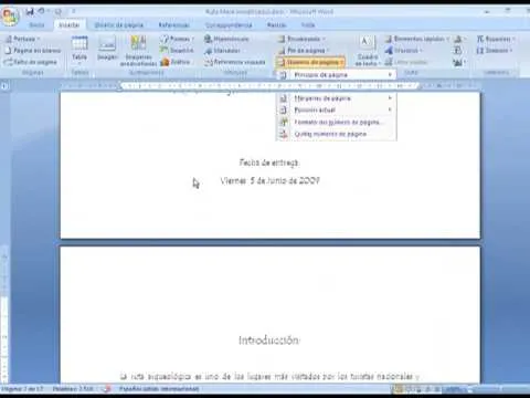 no quiero numerar la portada de mi documento en word 2007 (www ...