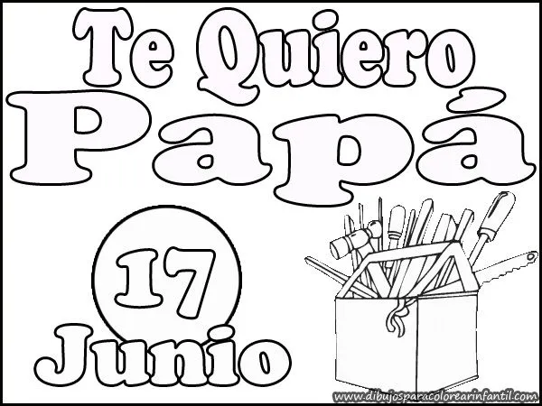 Te Quiero Papá ~ Dibujos para Colorear Infantil Te Quiero Papá ~ Dibujos para Colorear Infantil