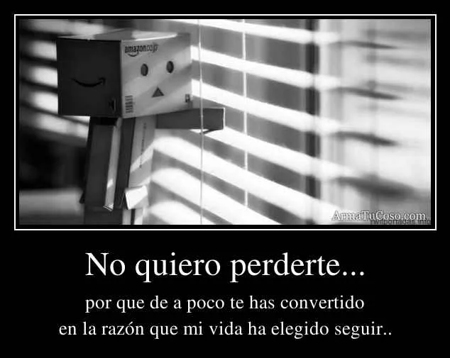 No quiero perderte...