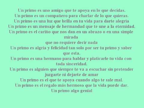 Te Quiero Primo - YouTube