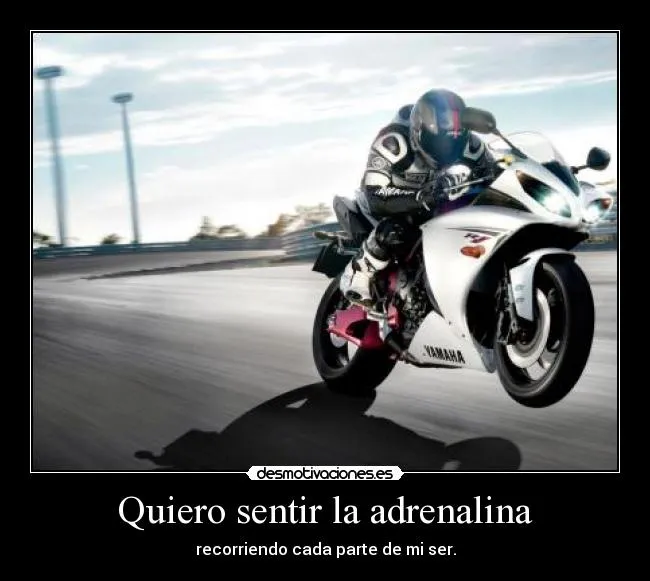 Quiero sentir la adrenalina | Desmotivaciones Quiero sentir la adrenalina | Desmotivaciones