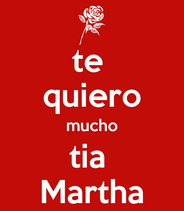 te quiero mucho tia Martha - KEEP CALM AND CARRY ON Image Generator