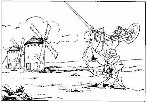 EL QUIJOTE DIBUJOS PARA COLOREAR